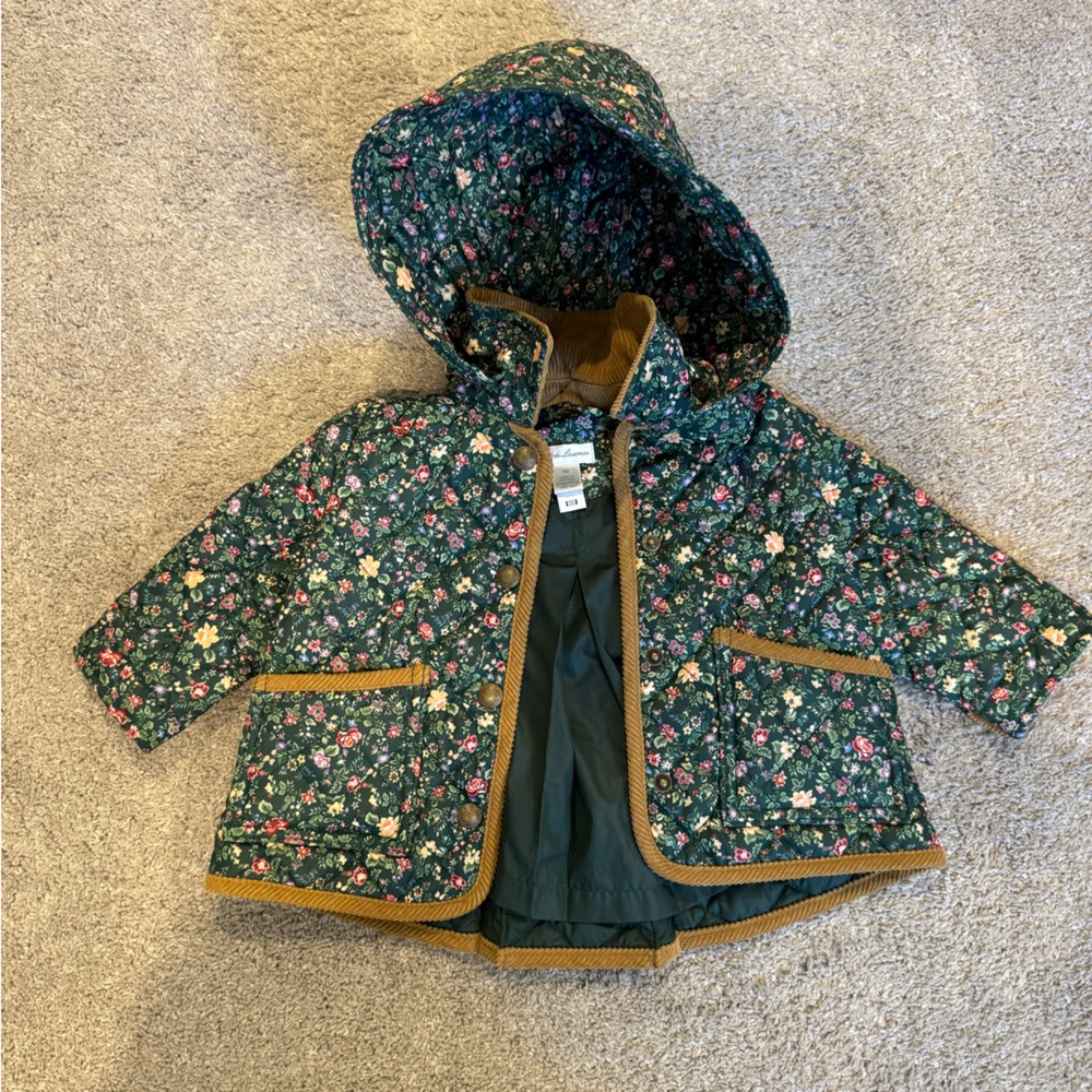Ralph Lauren Corduroy Collar Floral Jacket